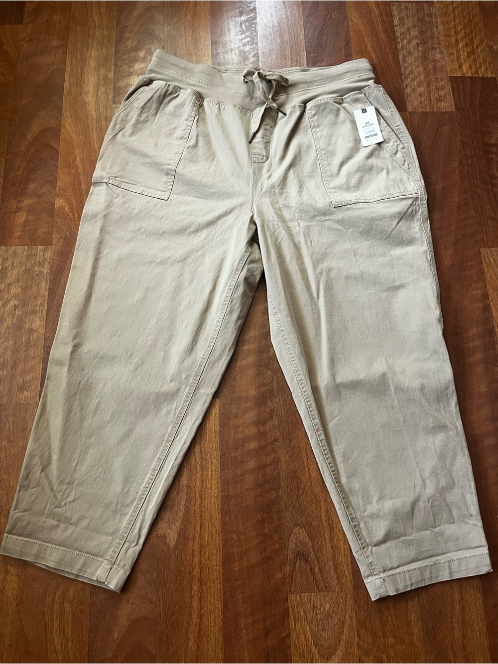 New Terra & Sky Drawstring Casual ankle pants